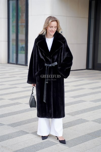 Норковое пальто формата oversize