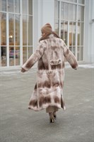 Меховое пальто в цвете "Мрамор" - фото 4742