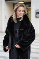Норковое пальто в стиле известного бренда MaxMara - фото 5638