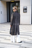 Пальто из каракуля в сером цвете в стиле Max Mara. MM10SG - фото 5679